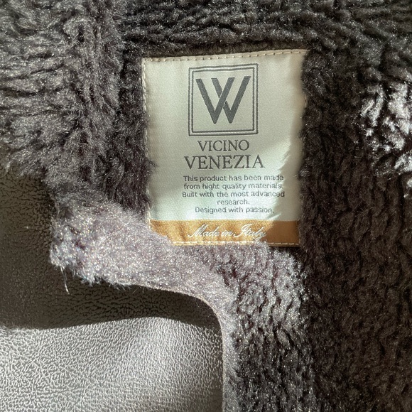 Luxury Vegan Leather Coat Jacket - made in Italy, one of a kind - Picture 3 of 10